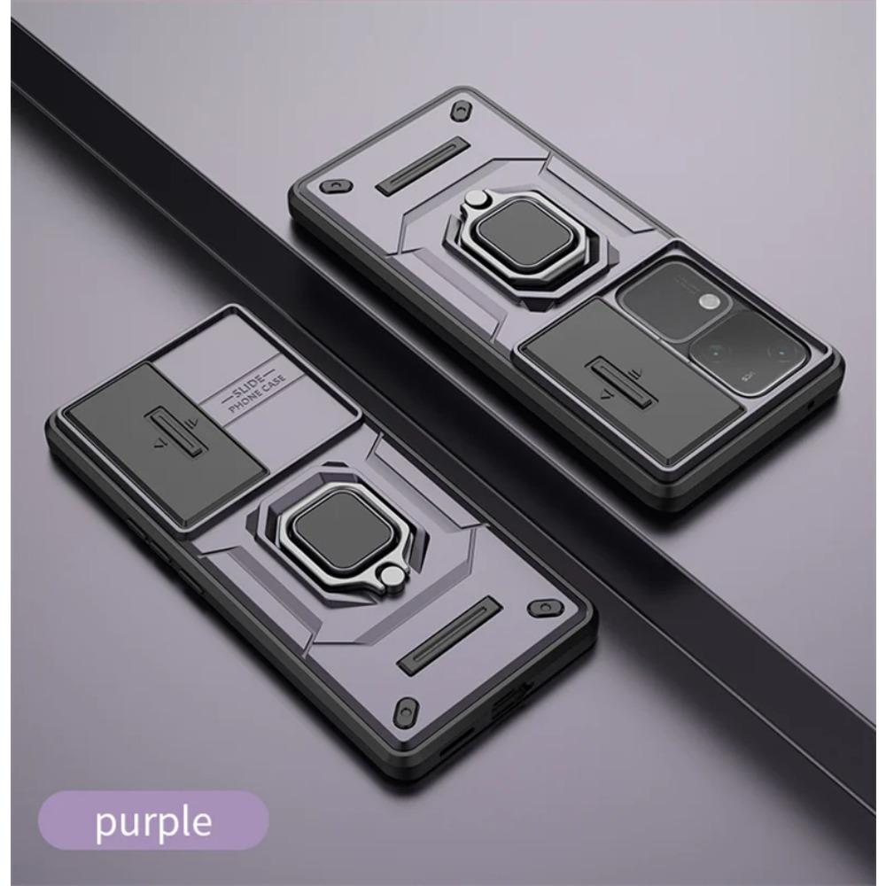 Armor Shockproof Case for Vivo V30 Pro Protective Cover Ring Magnetic Car Holder Business Full Protection Cover