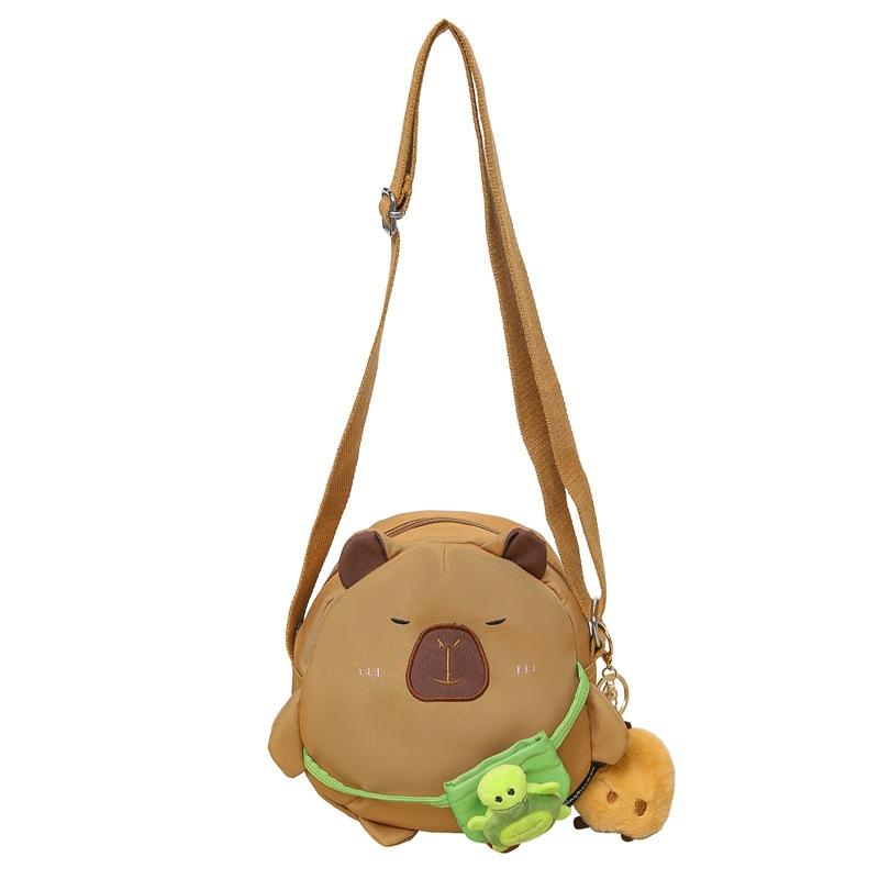 Kapibara Crossbody Small Round Bag Female Ins Cute Water Guinea Pig Girl Student Daily Versatile Storage Mobile Phone Bag