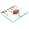 Tempered Glass Kitchen Board with Strawberry Chocolate Graphics 60x52 Cm