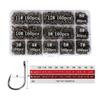 High Quality 1600PCS Premium Fishhooks 10 Sizes Carbon Steel Box With Fishing Hooks W/Portable Plastic Box