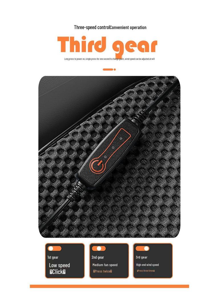 2024 USB Ventilated Cooling Pad: Ice Silk Blower Seat Cushion for Car and Office