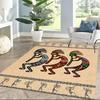 Colorful Kokopelli Dance Floor Mats for Living Room, Bedroom and Room Decoration Are Suitable for Gifts.