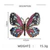 Cross-border Korean Style Fashion Colorful Rhinestone Alloy Plated Butterfly Brooch Animal Brooch Corsage Women's Accessories