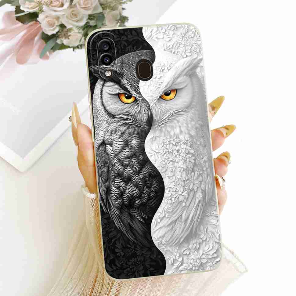 Flower Painted Cover For Samsung Galaxy A20s A20 A20e Luxury Girl Phone Cases For Samsung A20 A 20 s 20e A20s Soft Funda