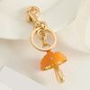 Keychain Mushroom Shape Fade-Resistant Alloy Keyring Backpack Key Holder Women Bags Cars Keys Decoration