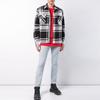 OFF WHITE Logo Print Checked Flannel Overshirt OMAB001R191850152010