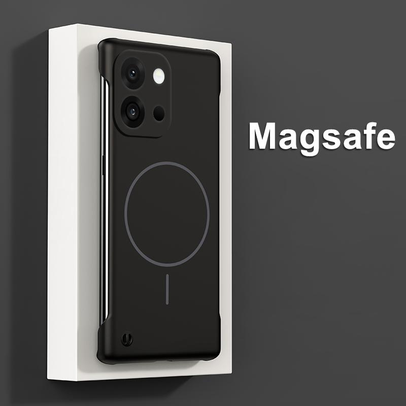 Solid Color Frameless Magnetic Phone Cover For OnePlus 13T 13R 13 12R Ace 5 3 Slim Shockproof Hard PC Wireless Charge Case