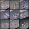 Fashion Handmade Simple Bohemia Design Hollow Geometric Triangle Water Drop Circle Dangle Earrings