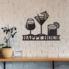 Stunning 1pc Happy Hour Metal Bar Sign! 14'' X 11''. Black Wall Decor for Home Bar. Room Decor. Perfect for Home Bar Decor.