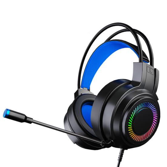 G60 Wired Headphone Bass Colorful Lights 3.5mm 7.1 Surround Sound Gaming Headset with Mic for Gamer