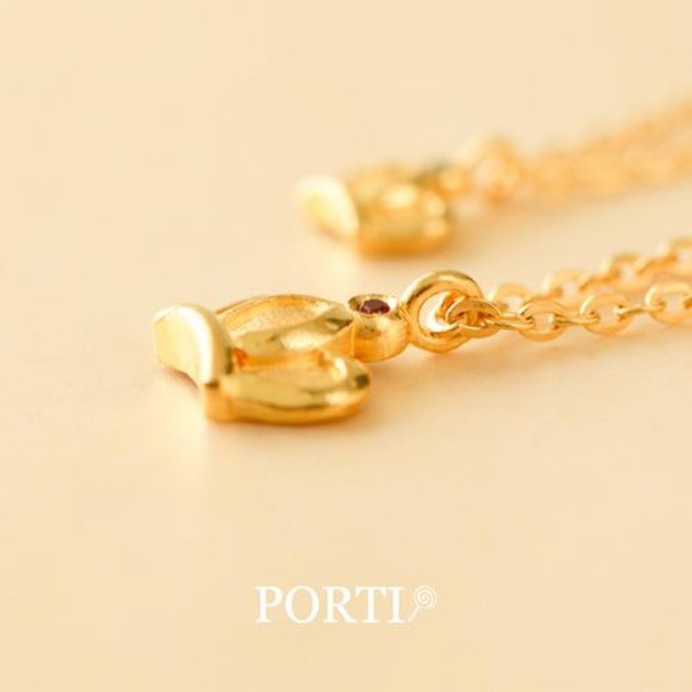 Porti 24k Birthstone Royal Crown Necklace 1.875g