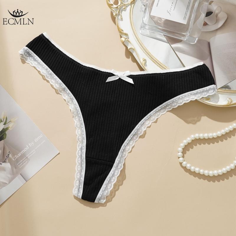 

Женское бесшовное нижнее белье с Т-образным вырезом, трусики большого размера из хлопка, спортивные стринги, женское тонкое нижнее белье на весну и лето, трусики-брифы L чёрный