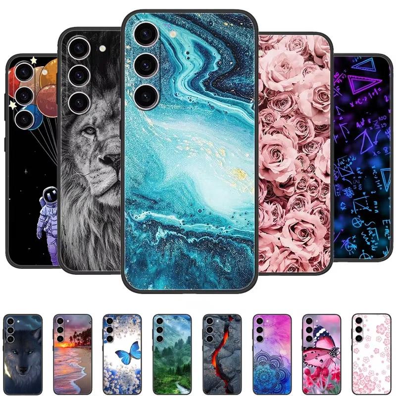 For Samsung S23 S 23 Ultra Case Cover Marble Painted Cases for Samsung Galaxy S23 Plus + Silicone Bumper GalaxyS23 Phone Bags