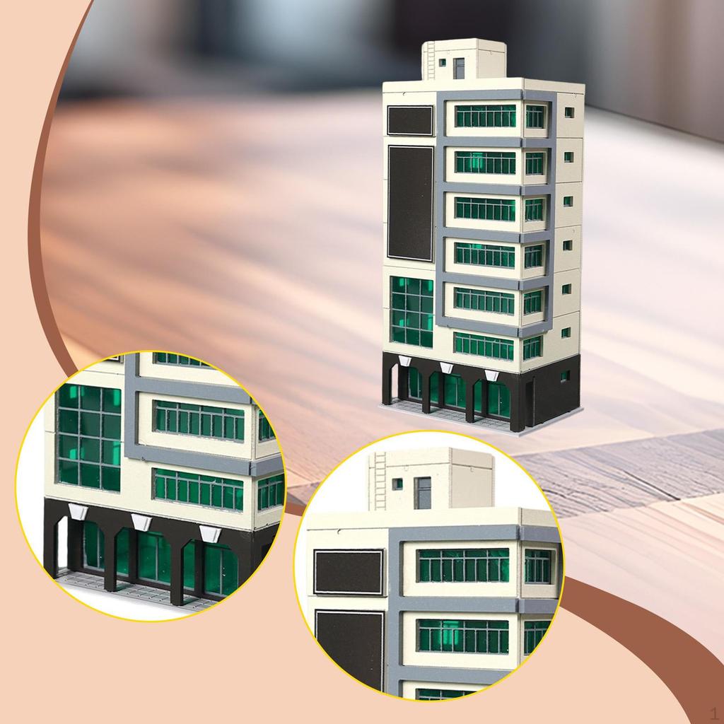 City Building Model Diorama 1/150 N Scale Scenery Layout Ornament for DIY Sand Table