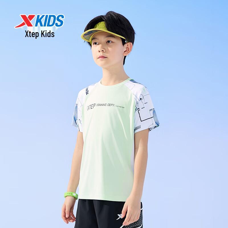 Xtep Boy's Color-Block Short Sleeve Knit T-shirt