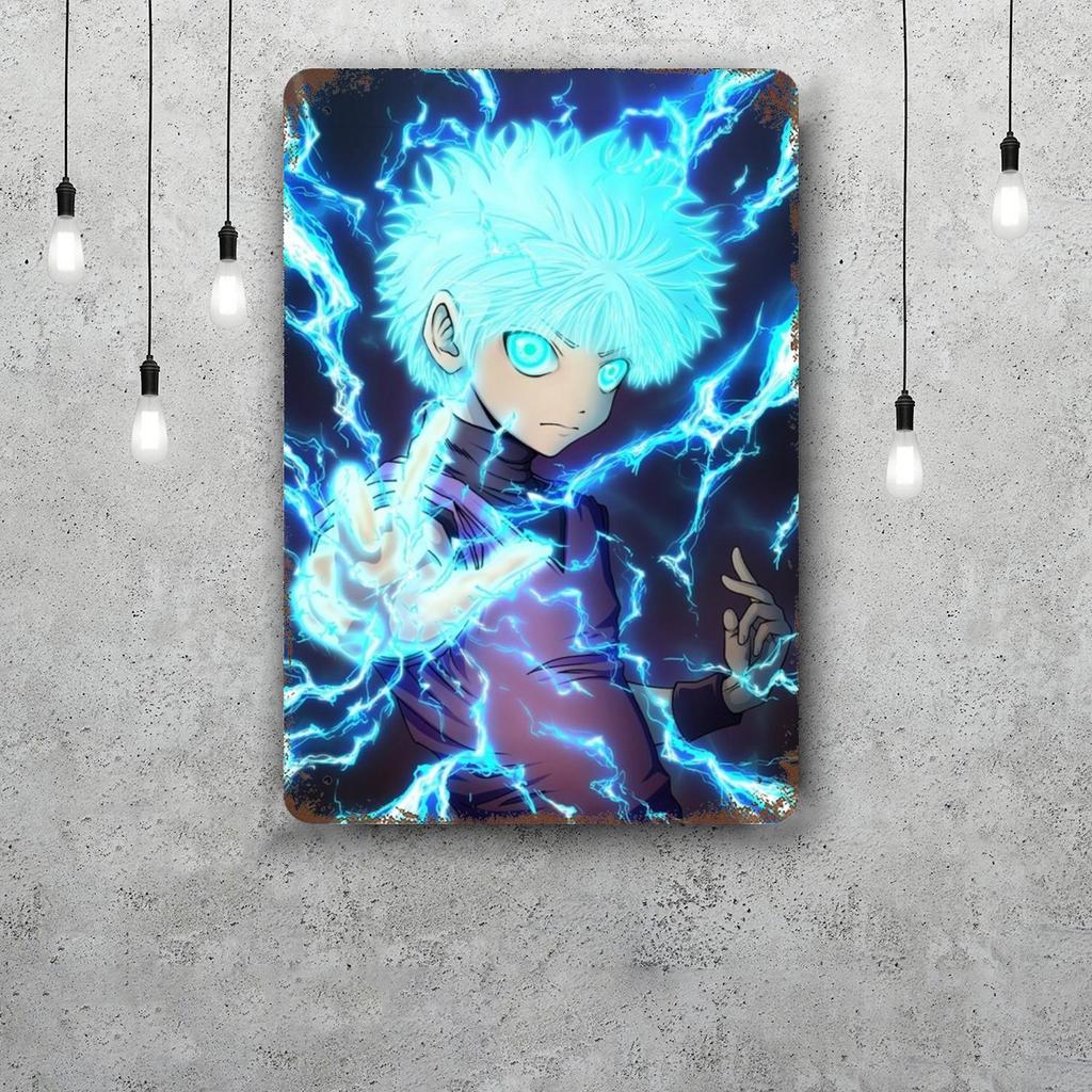 zoldyck anime Vintage Metal Tin Signs Posters Decor Retro Metal Plaque Wall Art Decor for Garage Bar