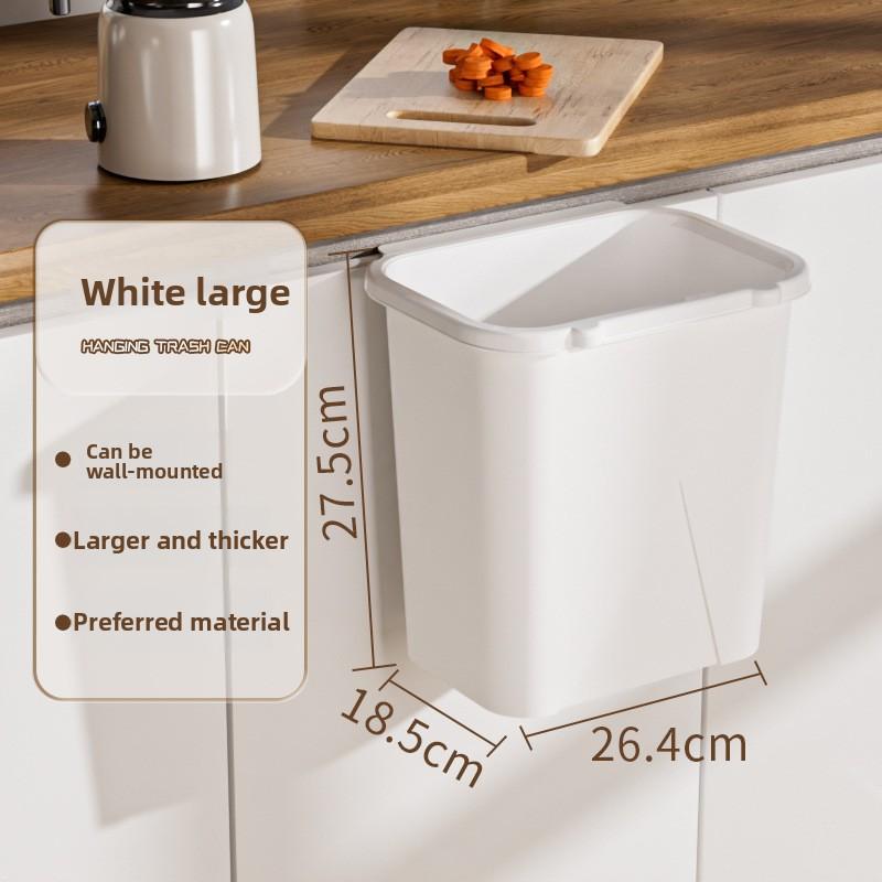 Kitchen Wall Mounted Rectangular No-Punch Household Kitchen Waste Mobile Tea Table Trash Storage Bin