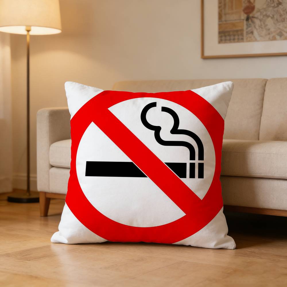 Warning Icon Danger Banning Pillow Case For Sofa Living Room Home Office Decor Protective Cover