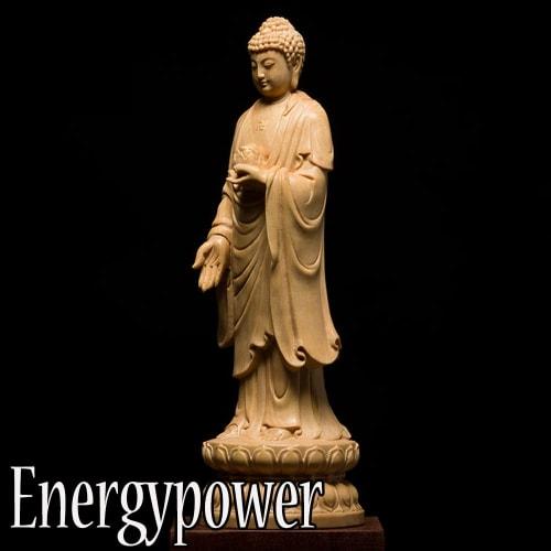 EnergyPower Shakyamuni Buddha Statue, Premium Natural Boxwood Carving, Standing Buddha Statue, Wooden Buddha Statue, Buddhist Art, Boxwood, Buddha Scu