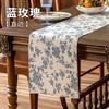 Tasse Table Runner Vintage Printed Pastoral Style Placemat Sideboard Cabinet Dust Cover Room Dining for Home Party Table Decor