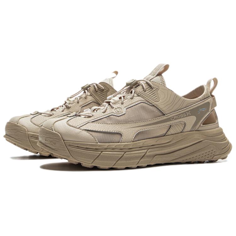 New LiNing Slip Resistant And Breathable River Trekking Shoes Unisex Beige AGUV017-3