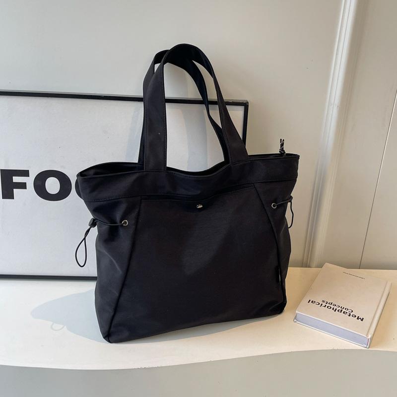 Summer Casual Nylon Bag Women's New Simple Large-capacity Student Class Portable Shoulder Tote Bag