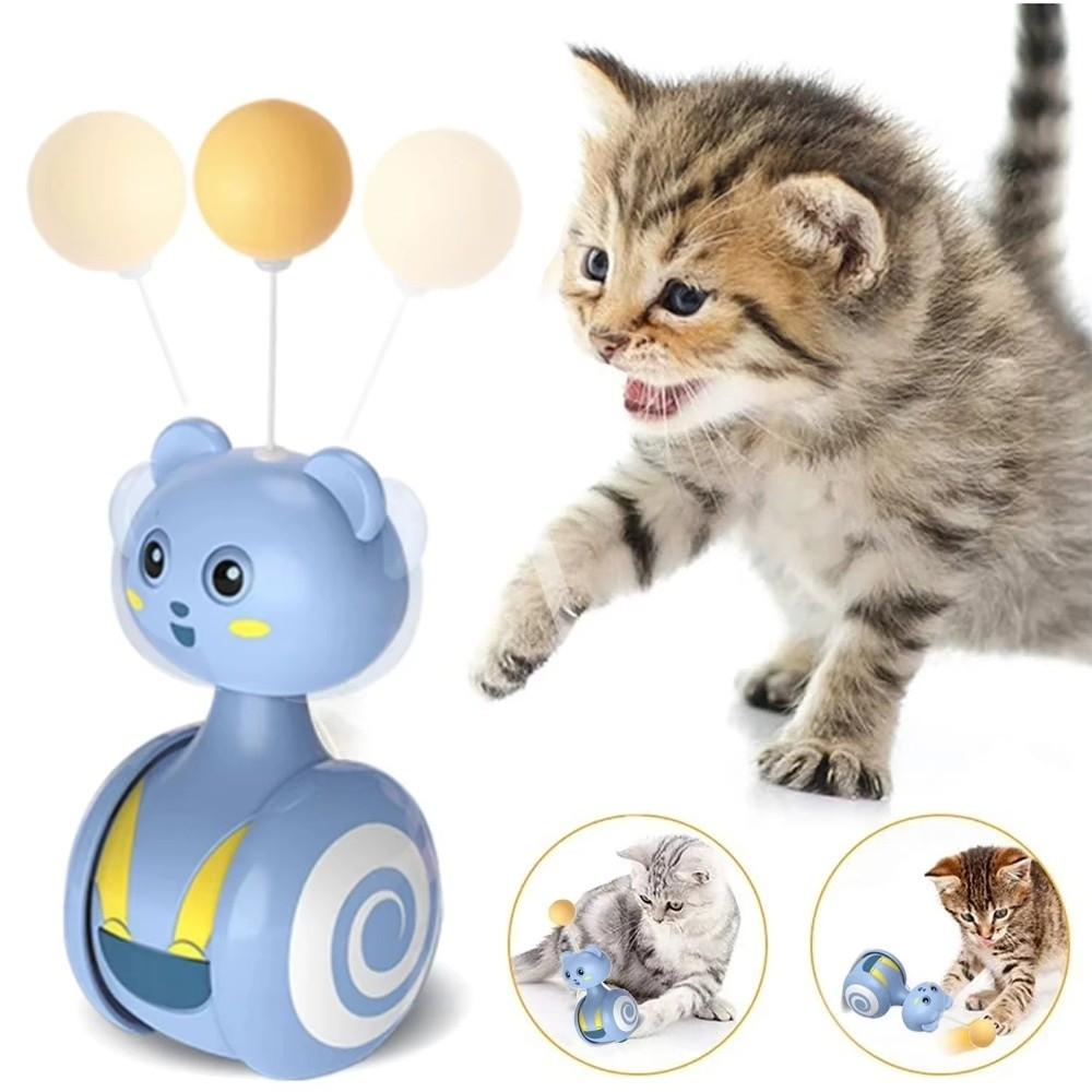 Bumbler Toy Balance Cat Tumbler Swing Catching Ball Cat Toy Cat Rolling Teaser Teasing Stick Rotating Ball Toy