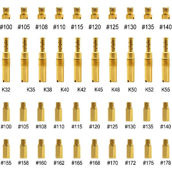Carburetor Jet Kit - 120 Pcs Main & Slow Pilot Jets for PWK, CVK, PE, Keihin, OKO, Koso, Polini - Replace #SCL-2018090002-ZH-T-01/02