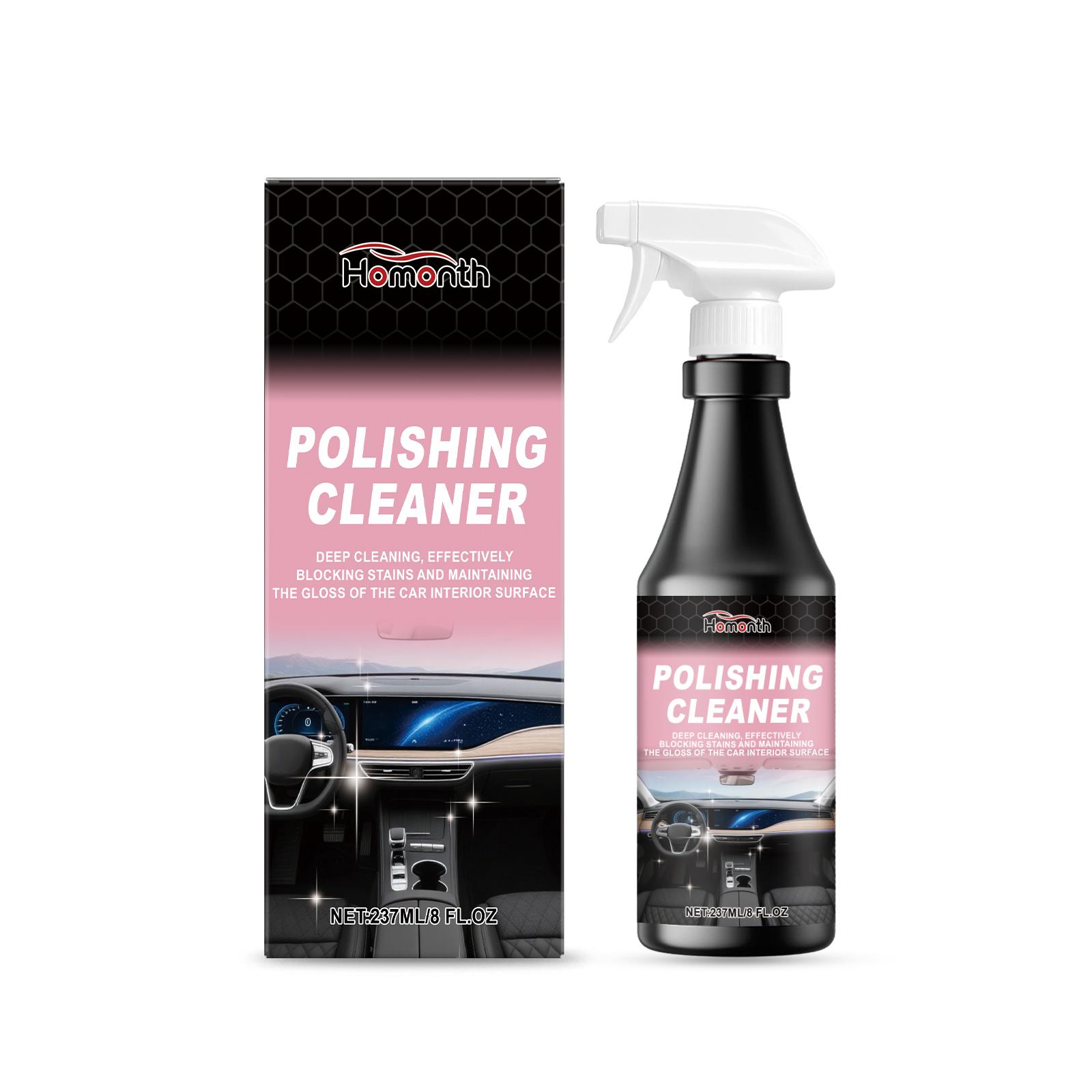 

Homonth Car Interior Polish Cleaner Spray 237ml, Water & Stain Resistant, Leather Interior Deep Cleaning, Brightening & Maintenance
