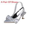 Summer Womens Butterfly Bow Backless Slip On Shoes With Rubber Sole For Casual Wear