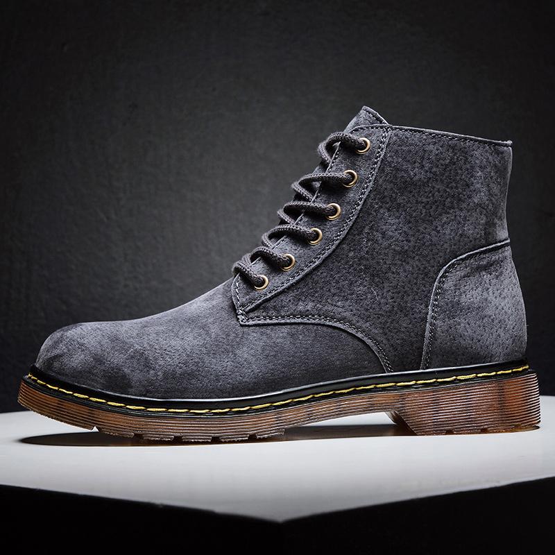 Echtes Leder Herren Stiefel Herbst Winter Stiefeletten für Herren Schuhe