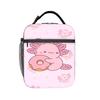 Süße Axolotl-Lunchtasche für Mädchen  Individuelle Brotdose Lustige Schulkühlertasche Praktische Oxford Thermos-Lunchtaschen