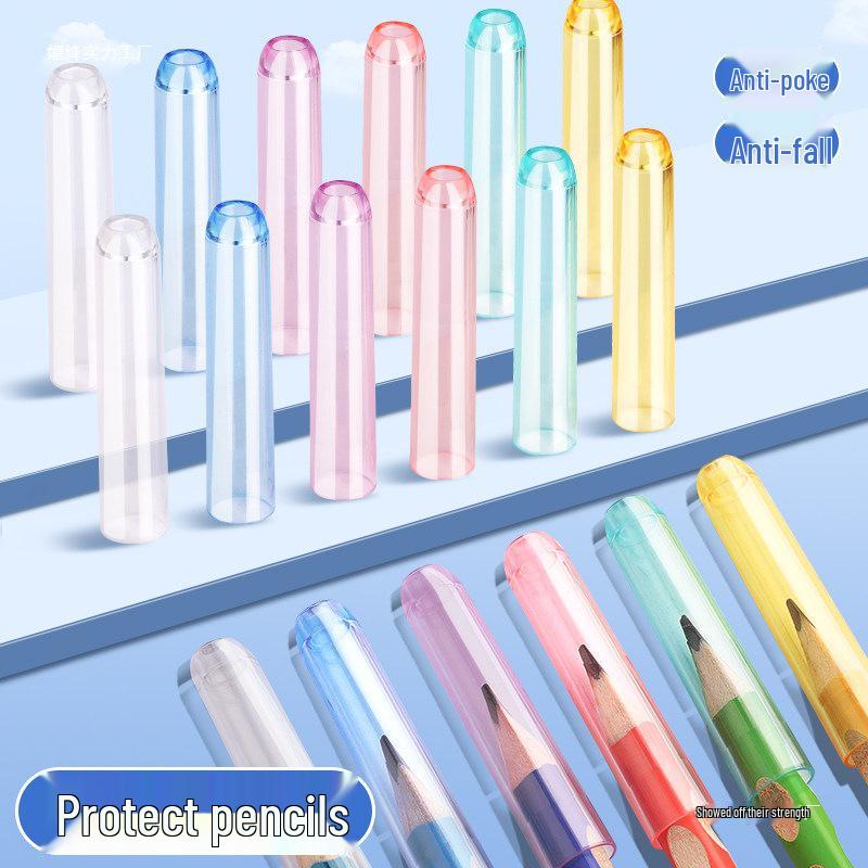Transparent Pencil Cap for Kids - Grip Aid & Protective Cover
