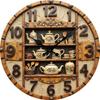 Wood Dessert Theme Wall Clock Silent Sweep Movement Silent Wooden Wall Clock  Living Room Decor