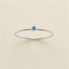 eManco Gold-Plated Non-Constricting Ring for Women - Thin Band with Tiny Diamond Accents and December Birthstone