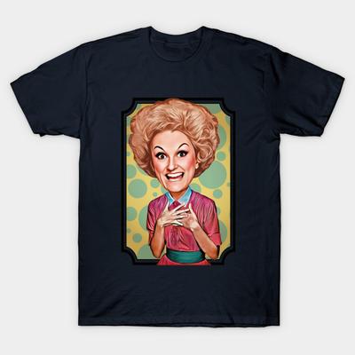 Asian Size Men Black Print T-shirt Phyllis Diller No-Cut Heat Transfer Print Cotton Tshirt