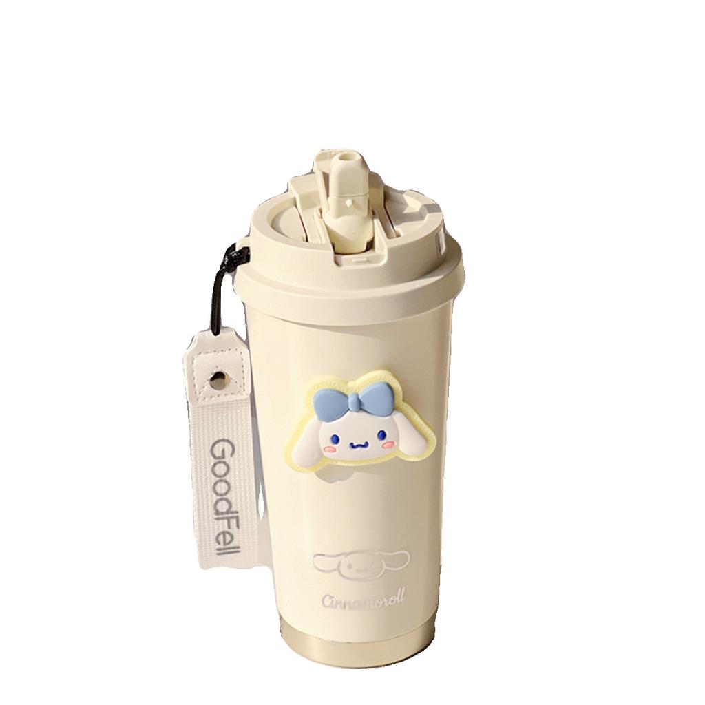 Girls Cup Large Capacity Portable Coffee Cup 316 Stainless Steel Thermos Cup Thermal Insulation Accompanying Water Cup