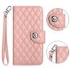 6-Color PU Leather Diamond Check-Patterned Wrist Strap Wallet Phone Case for TCL 305,TCL 306,TCL 30,303,30T,40 SE,403,408,T-Mobile REVVL 7 Pro...