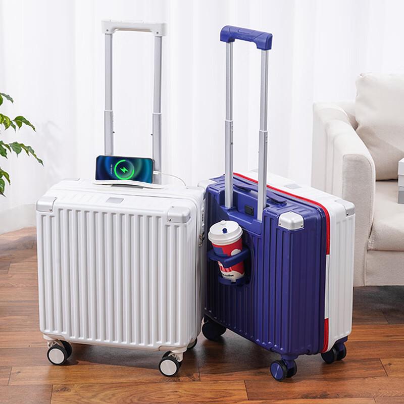 OIMG Multifunctional Lightweight Carry-on Spinner Suitcase