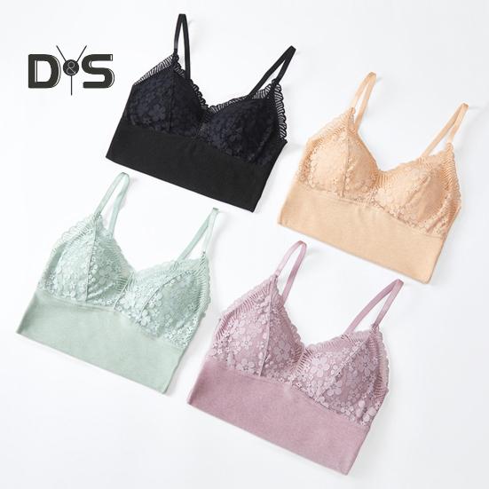 Damen Thermo-Unterhemd 2-in-1 Herbst Winter Nahtlose Spitzen-BH-Weste mit verstellbaren Trägern Maschinenwaschbare Unterhemd-Unterwäsche für den täglichen Gebrauch zu Hause