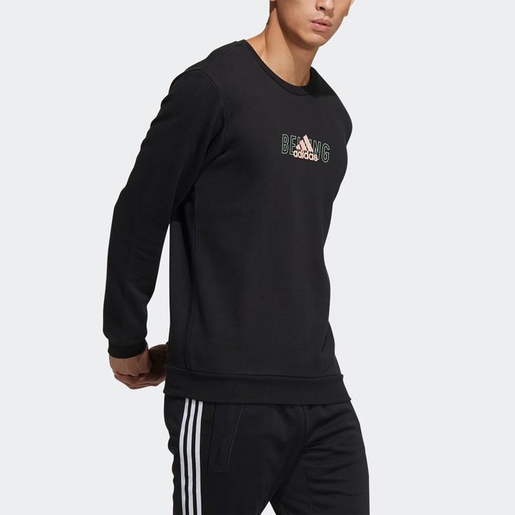 adidas Sweatshirts Men's Black Crew Neck Moderate Regular GS2212