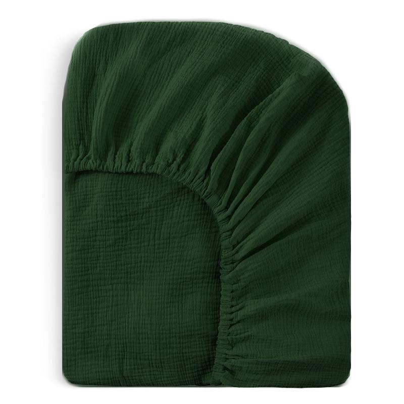 Baby Pure Cotton Double Layer Gauze Crinkle Fitted Sheet Bed Cover