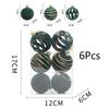 6PCS Christmas Ball Flocking Painted Ball Christmas Tree Decoration Pendant