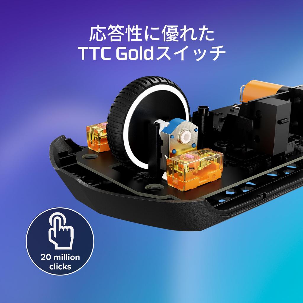 HyperX Pulsefire Haste 2 Core Wireless Gaming Mouse for PC, Lightweight 71g, 100-Hour Battery Life, Dual Wireless (2.4GHz  Bluetooth), HyperX Sensor,