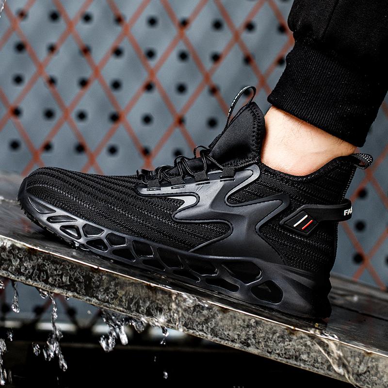 Men'S Steel Toe Work Boots Lightweight Safety Shoes Anti-Smash Anti-Puncture Breathable Casual Footwear For Warehouse & Logistic