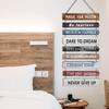 Inspirational Wall Art Decor Rustic Wall Hanging Plaque Farmhouse Wooden Door Sign Inspiring Positive Quotes Wall Decor for Office Bedroom Living Room