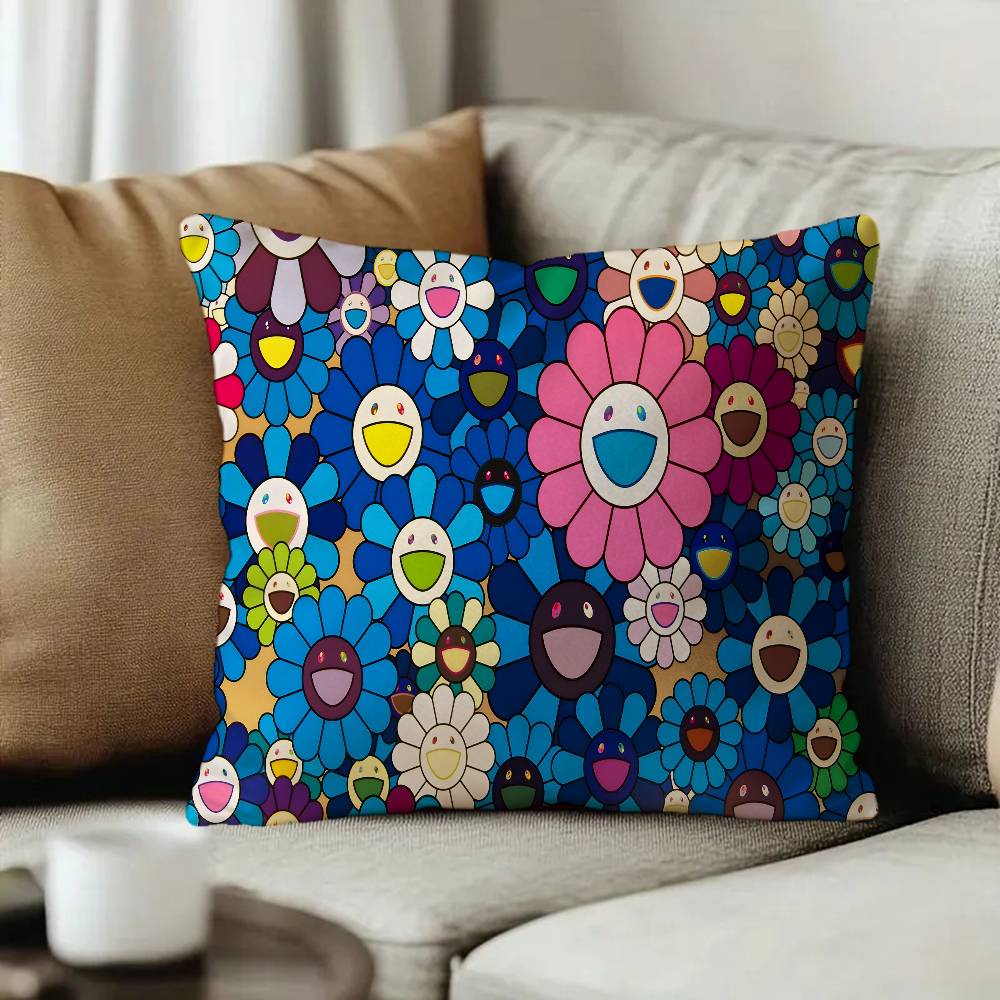 Artist T-Takashi Murakami Cushion Cover Inches Farmhouse Decor Home Throw Pillow Covers for Couch Decorations