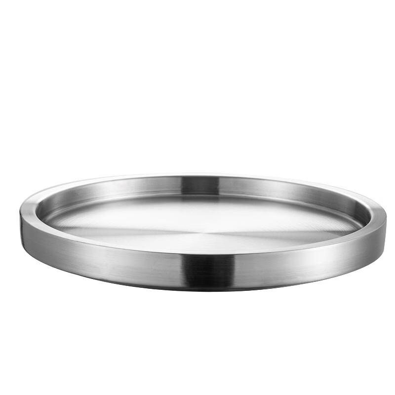ZISIZ 304 Stainless Steel 38CM Commercial Double-Layer Hotpot/BBQ Tray