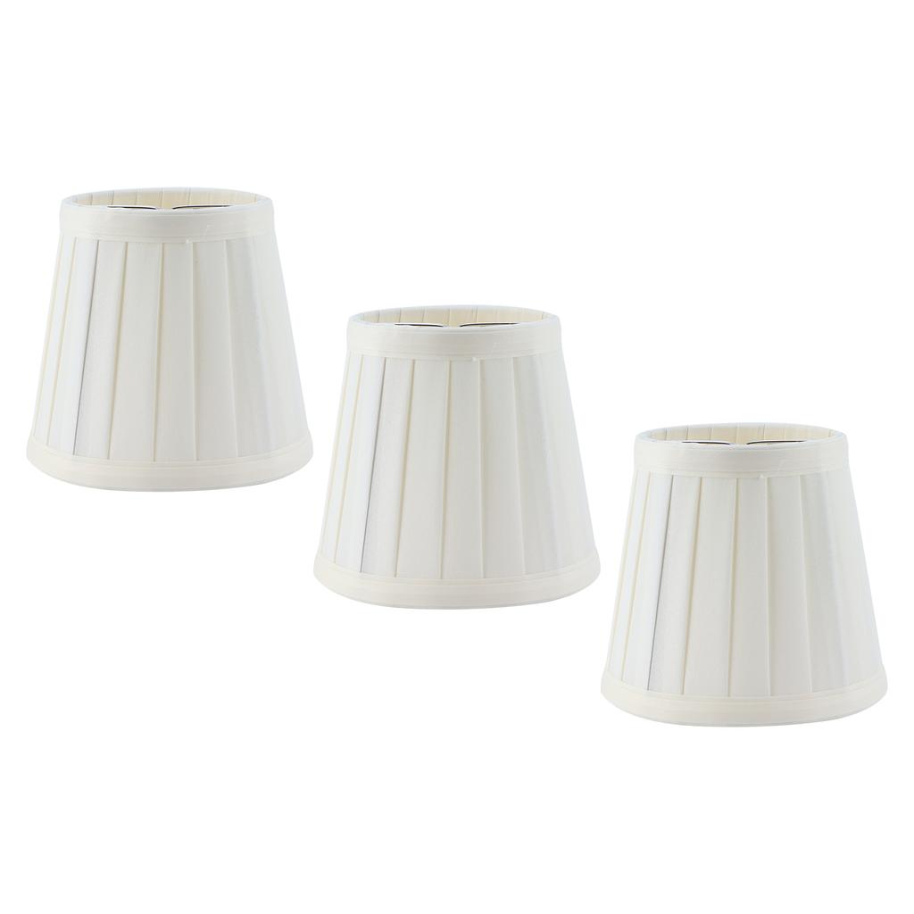 3PCS E14 Clip On Lamp Shade Candle Chandelier Fabric Lampshade for Hotel KTV Decor