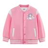 Girls' Fleece-Lined Baseball Jacket for Autumn/Winter 2026 - Thickened, Medium & Large Sizes